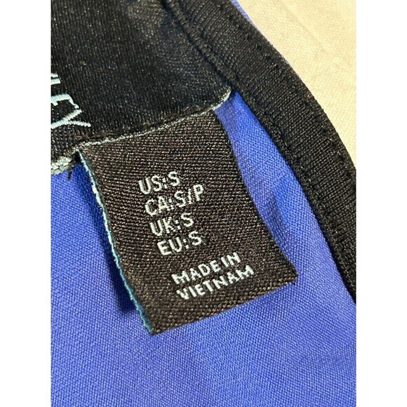 Cynthia Rowley Fit Flare Blue Dress Black Stretch Sleeveless Sz S Knee Length - Picture 7 of 10